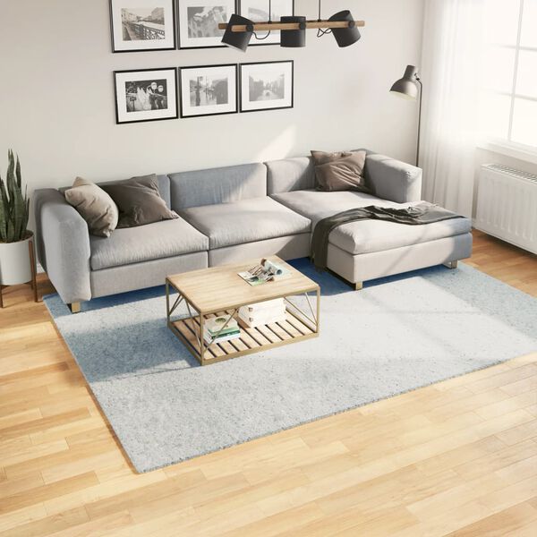 vidaXL Tapete pelo curto macio e lav&aacute;vel HUARTE 200x280 cm azul