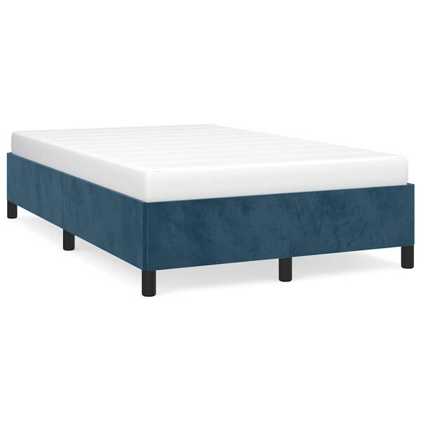 vidaXL Estrutura de cama sem colch&atilde;o 120x200 cm veludo azul