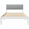 vidaXL Estrutura da cama Branco e cinza claro 100 x 200 cm