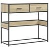 vidaXL Mesa consola 90x35x80 cm derivados de madeira carvalho sonoma