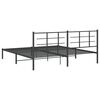 vidaXL Estrutura de cama com cabeceira 193x203 cm metal preto