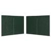 vidaXL Parede lateral com fecho p/ tenda de festas 2 pcs PE verde