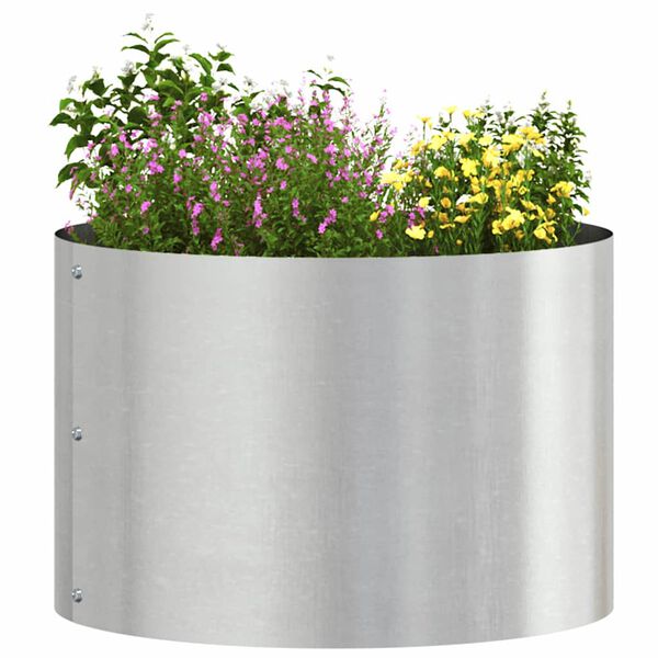 vidaXL Vaso de Jardim Prateado 30 x 30 x 20 cm Aço inoxidável