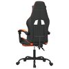 vidaXL Cadeira gaming giratória+apoio pés couro artif. preto/laranja