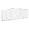 vidaXL Cestos gabi&atilde;o arqueados 2pcs 400x50x120/140cm ferro galvanizado