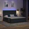 vidaXL Cama com luzes de tira LED Cinza Escuro 180 x 200 cm Veludo