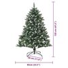 vidaXL &Aacute;rvore de Natal Artificial Verde 120 cm PVC, Pl&aacute;stico e A&ccedil;o