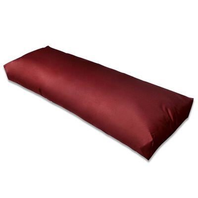 vidaXL Almofada de assento estofada 120x40x10 cm vermelho tinto