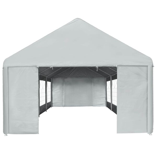 vidaXL Tecido da Tenda Sem Estrutura Cinzento 8 x 4 m PE
