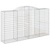 vidaXL Cesto gabi&atilde;o arqueado 300x50x160/180 cm ferro galvanizado