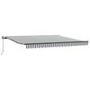 vidaXL Toldo retr&aacute;til manual 400x300 cm antracite e branco