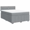 vidaXL Cama com molas/colch&atilde;o 160x200 cm tecido cinzento-claro