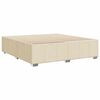 vidaXL Estrutura de cama sem colch&atilde;o 200x200 cm tecido cor creme