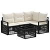 vidaXL Conjunto de Sof&aacute; de Jardim 5 pcs Preto vime PE