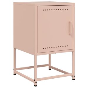 vidaXL Mesa de cabeceira 36x39x60,5 cm a&ccedil;o rosa