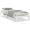 vidaXL Cama extra longa sem colch&atilde;o 90x210 cm pinho maci&ccedil;o branco