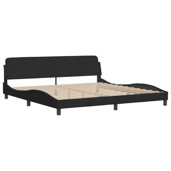 vidaXL Estrutura de cama sem colch&atilde;o 200x200 cm veludo preto