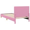 vidaXL Estrutura de Cama Infantil com Cabeceira Rosa 90 x 190 cm