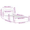 vidaXL Estrutura de cama Viana sem colch&atilde;o 100x200cm couro artificial castanho