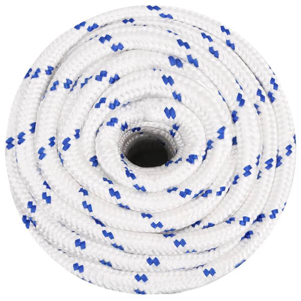vidaXL Corda de barco 20 mm 25 m polipropileno branco