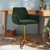 vidaXL Cadeira de jantar girat&oacute;ria veludo verde-escuro