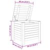 vidaXL Caixa de arruma&ccedil;&atilde;o c/ tampa RANA 60x49x54cm pinho maci&ccedil;o branco