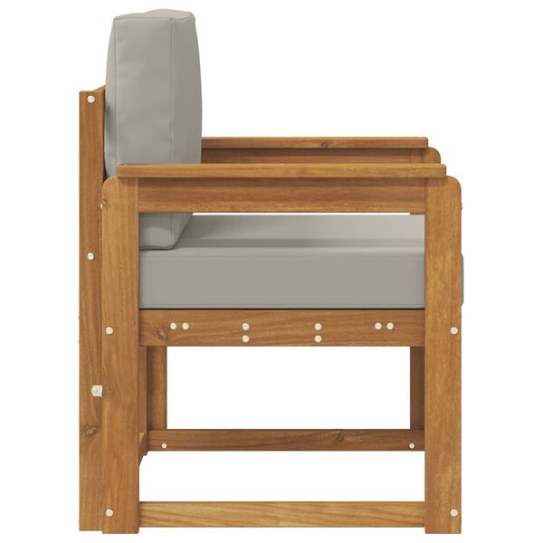 vidaXL Sof&aacute; exterior Madeira de Ac&aacute;cia maci&ccedil;a e Poli&eacute;ster