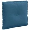vidaXL Travesseiro para Costas Azul 50 x 45 cm Tecido de Veludo Cotele