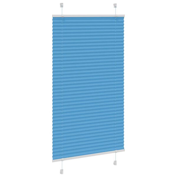vidaXL Azul Plissada Cega 70x150 cm Largura Tecido 69,4 cm Poli&eacute;ster