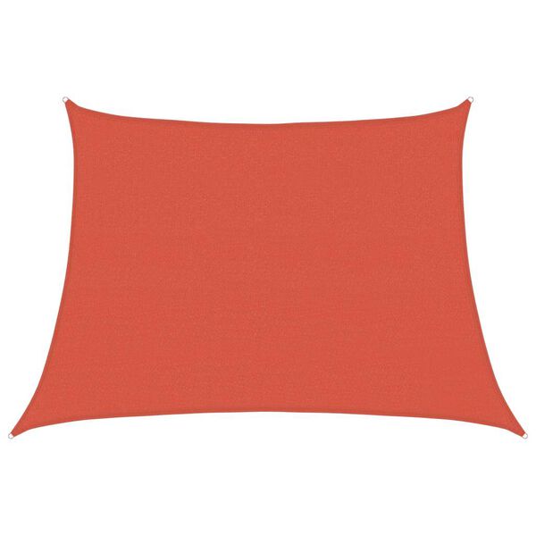 vidaXL Para-sol estilo vela trap&eacute;zio 160 g/m&sup2; 4/5x3 m PEAD terracota