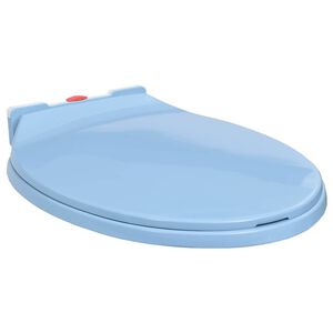 vidaXL Tampo sanita oval fecho suave e remo&ccedil;&atilde;o r&aacute;pida azul