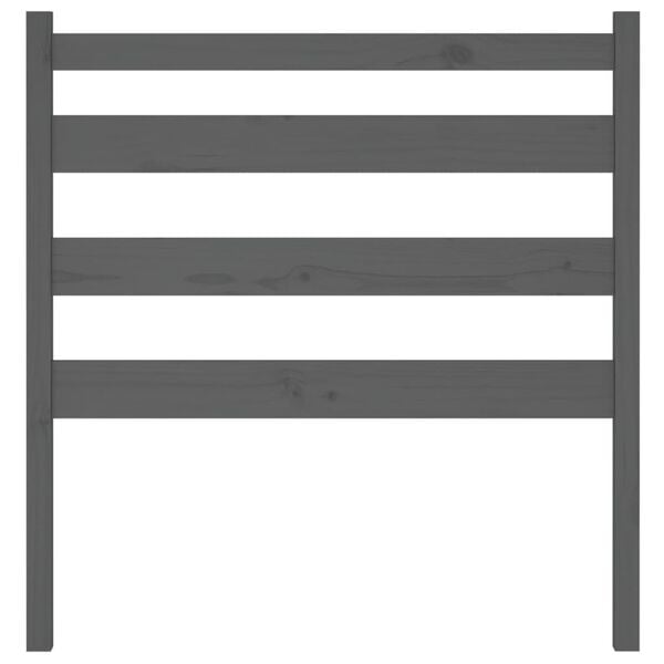 vidaXL Cabeceira de cama 96x4x100 cm pinho maciço cinzento