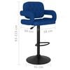 vidaXL Bancos de bar 2 pcs tecido azul