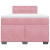 vidaXL Cama boxspring com colch&atilde;o 120x190 cm veludo rosa
