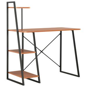 vidaXL Secret&aacute;ria c/ unidade prateleiras 102x50x117cm preto e castanho