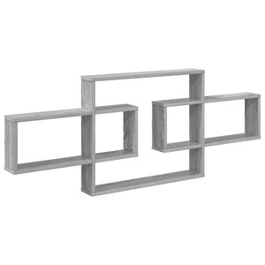 vidaXL Prateleira de Parede Sonoma cinzento 130 x 10 x 50 cm