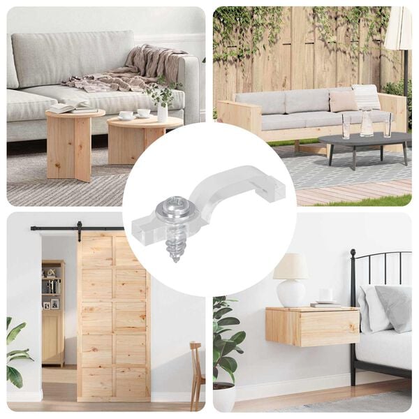 vidaXL Clipes de faixa LED 2 pcs Transparente 2 x 1 x 0.5 cm