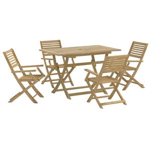 vidaXL 7 pcs conjunto de jantar para jardim madeira de ac&aacute;cia maci&ccedil;a