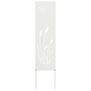 vidaXL Tela de Privacidade para Jardim Fretwork Branco 32 x 140 cm