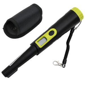 vidaXL Detetor de identifica&ccedil;&atilde;o de metais com visor LCD preto/amarelo