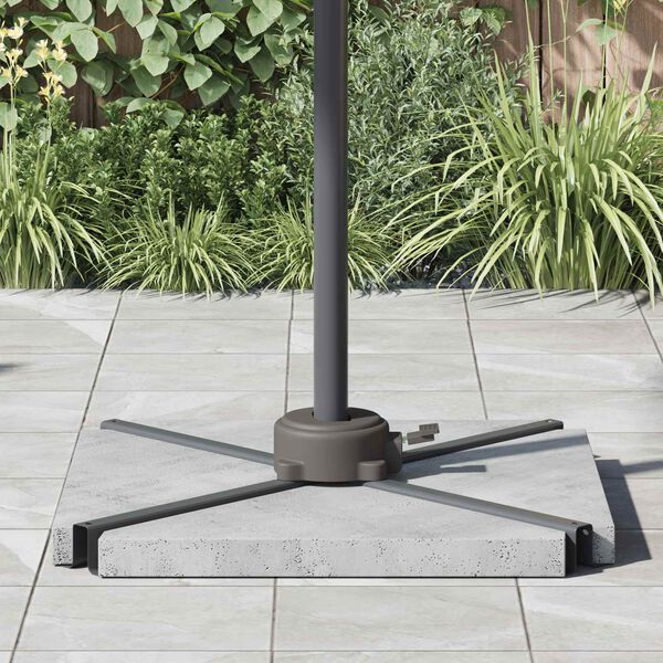 vidaXL Base para chap&eacute;u de sol Prateado 23 x 14 x 6 cm