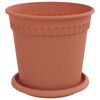 vidaXL Vasos de Plantas 24 pcs Vermelho Tijolo &Oslash; 17 x 14 cm Pl&aacute;stico