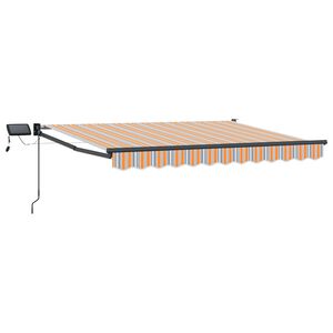 vidaXL Toldo retr&aacute;til manual com LEDs 3 x 2,5 m