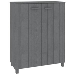 vidaXL Sapateira HAMAR 85x40x108 cm pinho maci&ccedil;o cinza-escuro