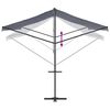 vidaXL Toldo de p&eacute; 600x300 cm tecido e a&ccedil;o azul e branco