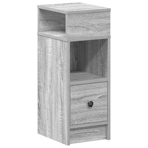 vidaXL Mesa de cabeceira com gaveta 25x31x66 cm cinzento sonoma