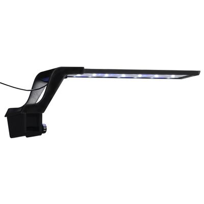 vidaXL Lâmpada de aquário LED com braçadeira 35-55 cm azul e branco