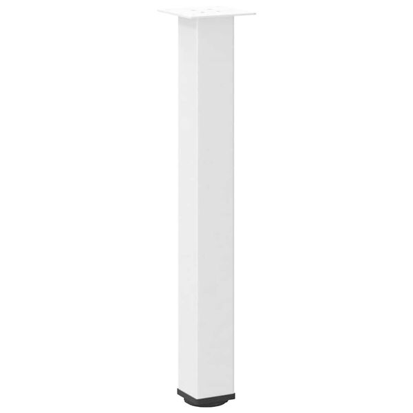 vidaXL P&eacute;s de mesa de console 4 pe&ccedil;as, branco, 72-74 cm, a&ccedil;o