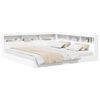 vidaXL Cama com Estante Branco 180 x 200 cm Madeira processada