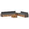 vidaXL Conjunto de Sof&aacute;s para Exterior 8 pcs Natural e Antracite